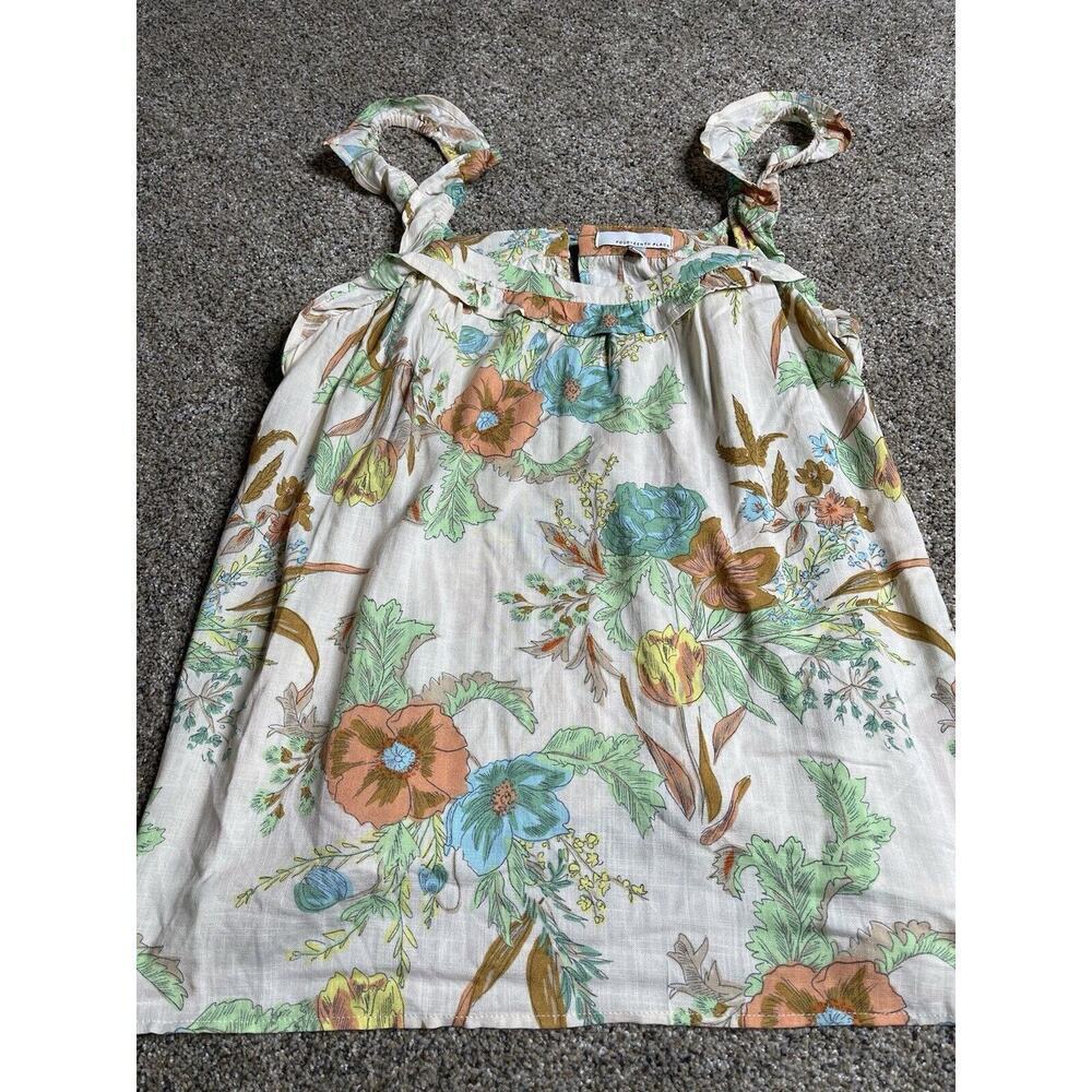 Fourteenth Place Women's Boho Floral Strappy Lightweight Tank Top Size 1X 1XL